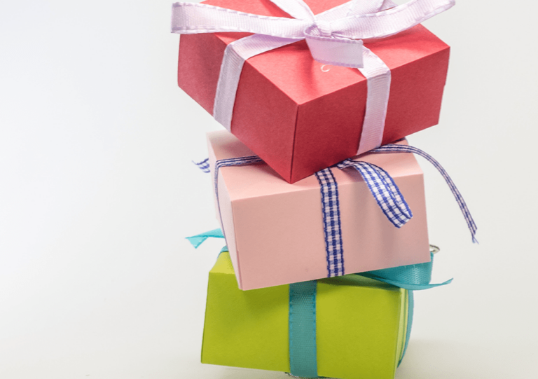 colored gift boxes